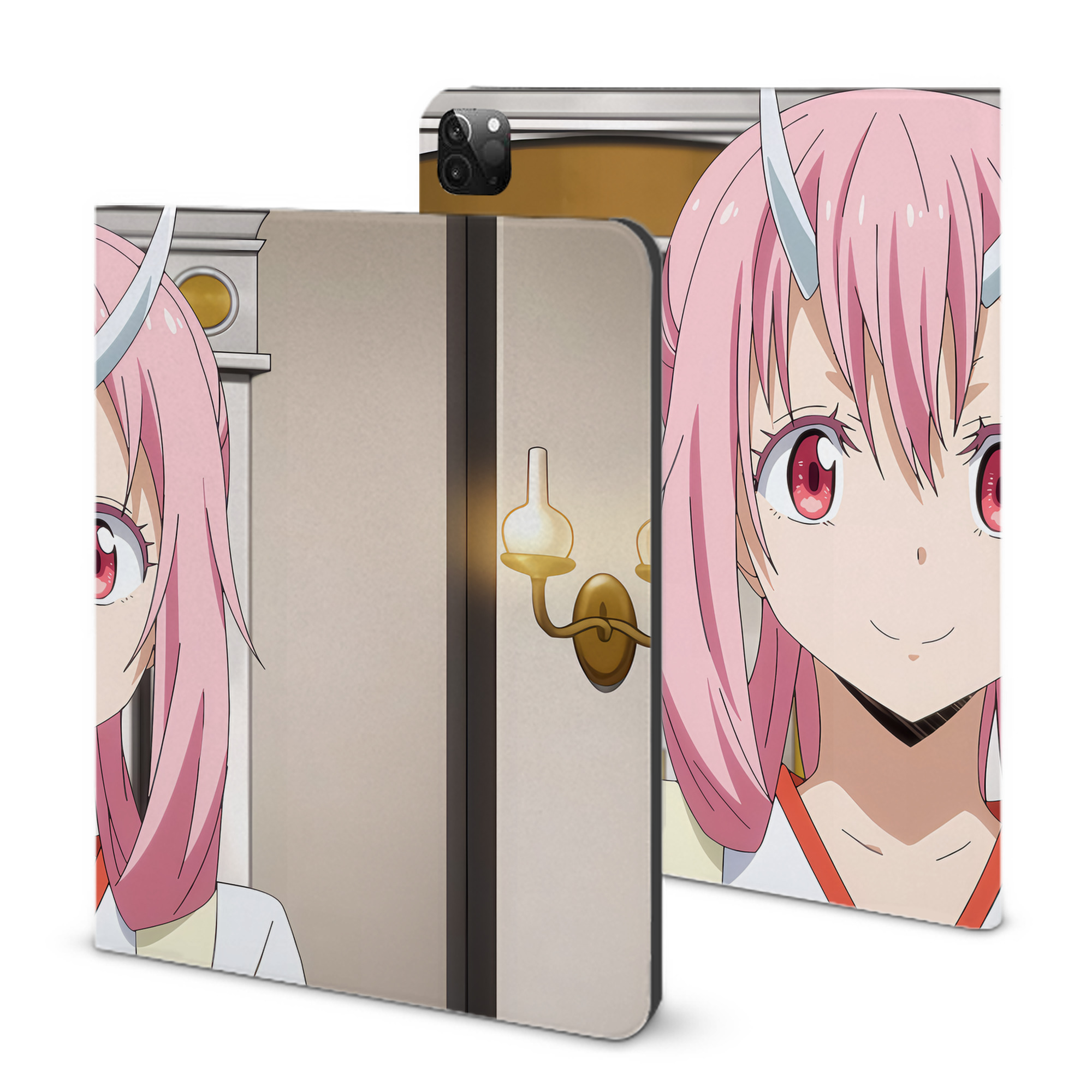 （画像用） 転スラ Regarding Reincarnated to Slime IPadケース ペンホルダー付き ブックスタイルデザイン